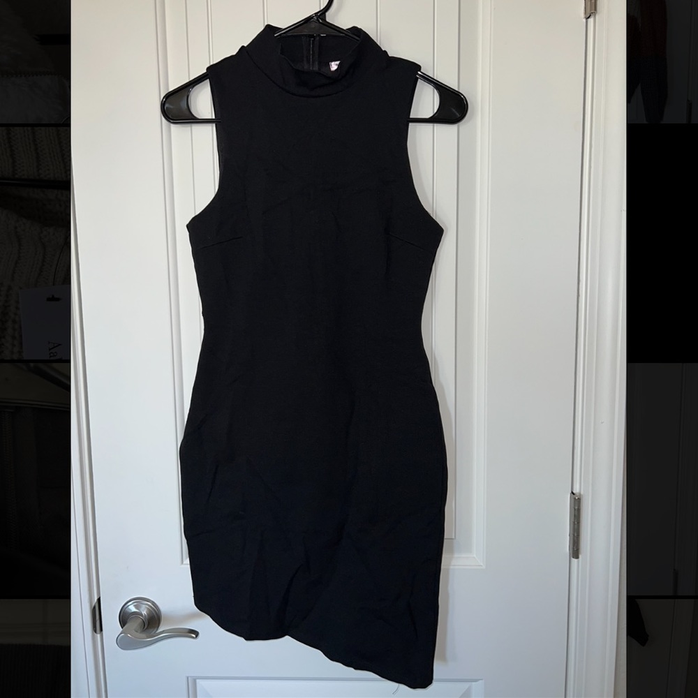 Blue Blush Asymmetrical Bodycon Dress